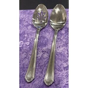 Lenox Archway Slotted Serving Spoon 18/10 Stainless Steel Set Of 2